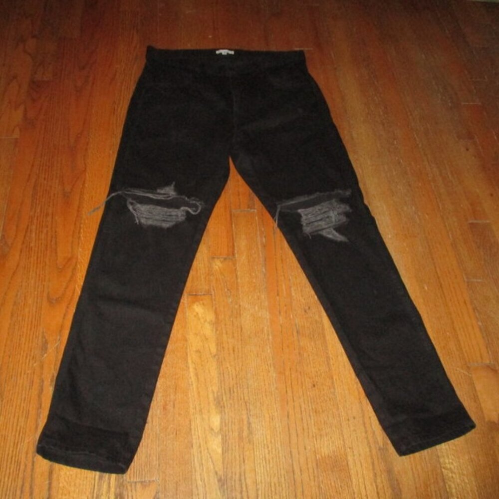 ENSLAVED Black Distressed Jeans Sz 34